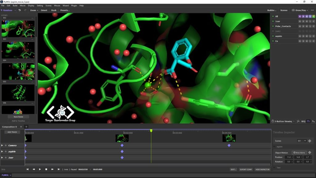 صفحه نمایش PyMOL