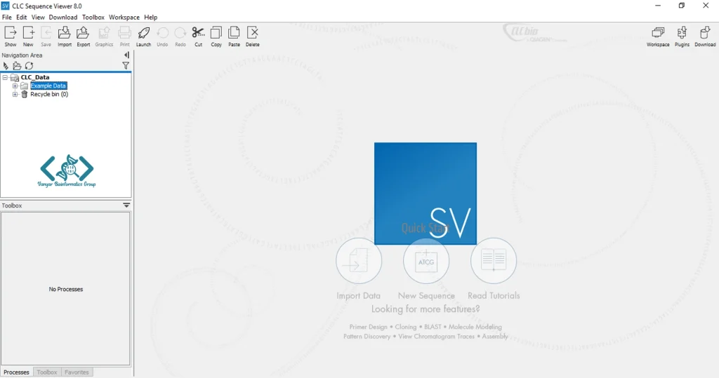 محل کار در CLC Sequence Viewer