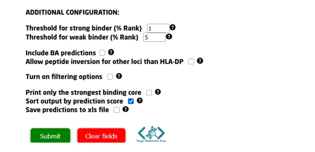 NetMHCIIpan additional config